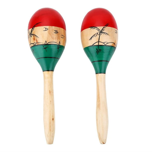 Wooden Maracas Toddler Children/'s Wooden Toys Music Toy Instruments Single Wood Maraca Toy